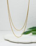 double layer electric gold necklace