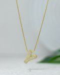 letter Y straus necklace