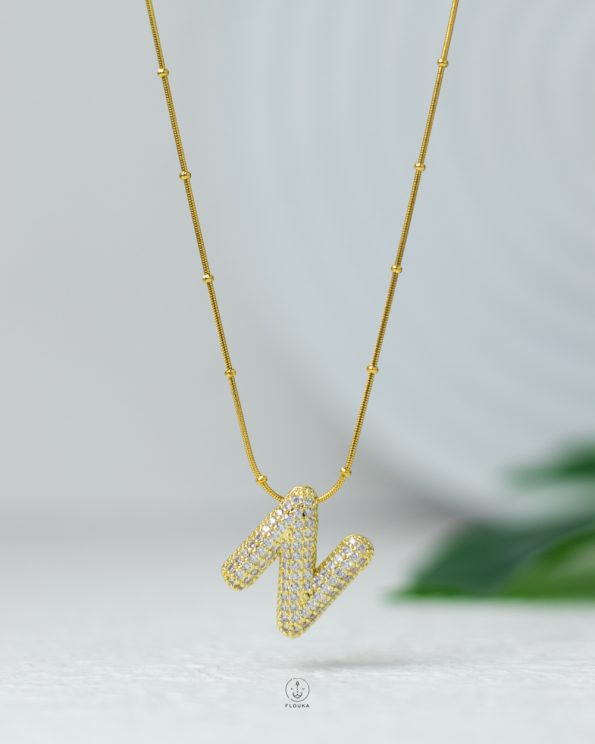 letter N straus necklace