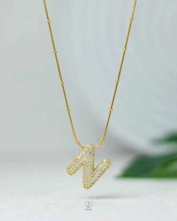 letter N straus necklace