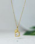 butterfly crystal gold necklace