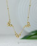 three butterfly gold necklace