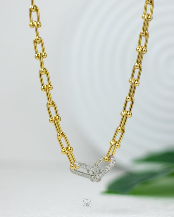 double diamond tiffany gold necklace