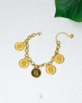 black coin gold bracelet