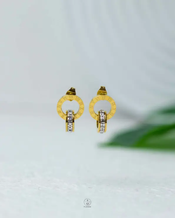 latin straus gold earrings