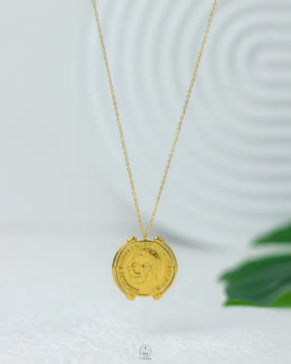 coin gold necklace