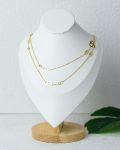 double layer CD gold necklace