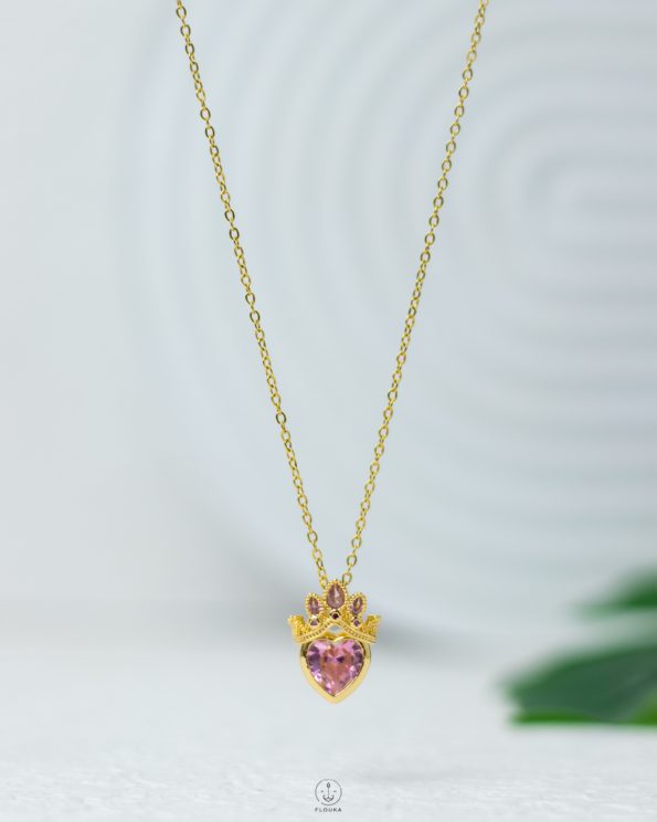 Rapunzel pink necklace