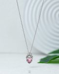 Rapunzel pink silver necklace