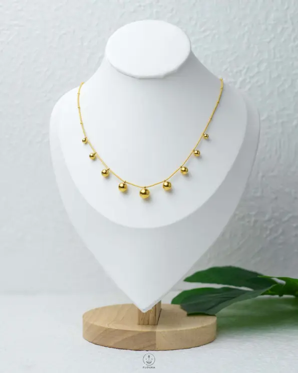 balls gold necklace