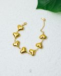 pump heart gold bracelet