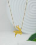 deer gold necklace