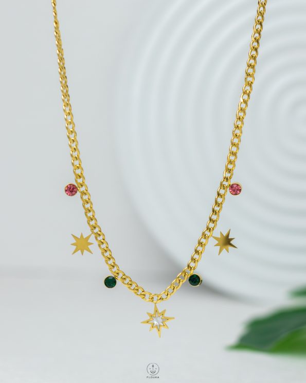 star gold necklace