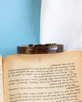 dark brown leather watch bracelet