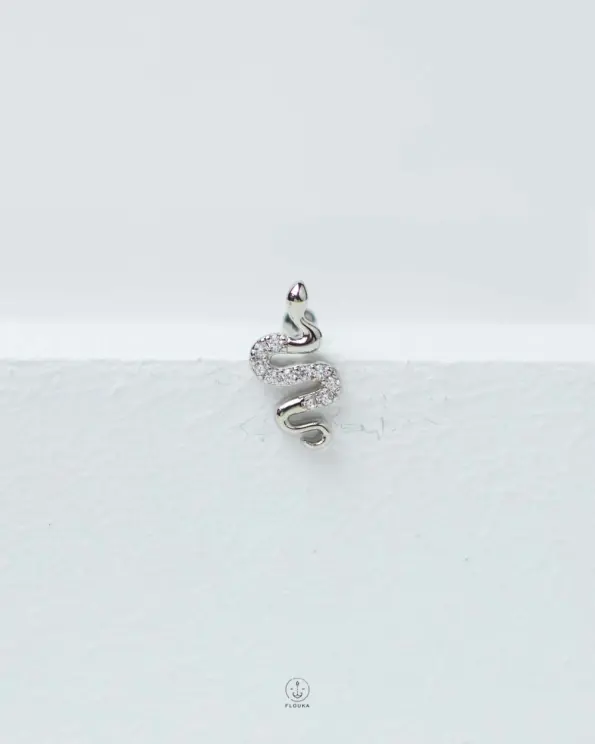 snake straus silver piercing