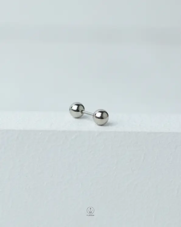 balls silver piercing