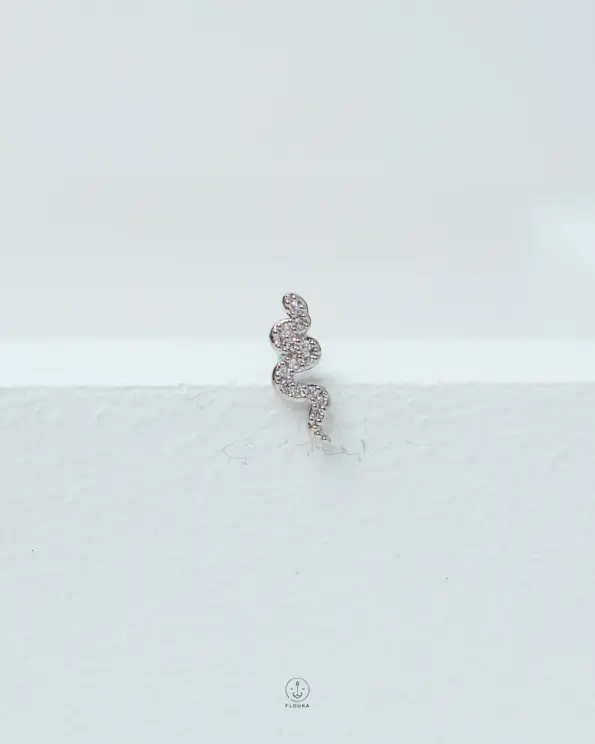 snake straus silver piercing