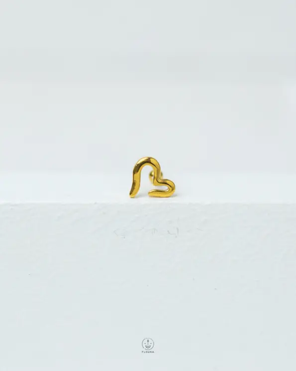 heart gold piercing