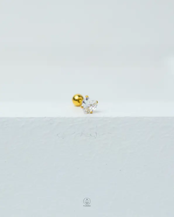heart straus piercing