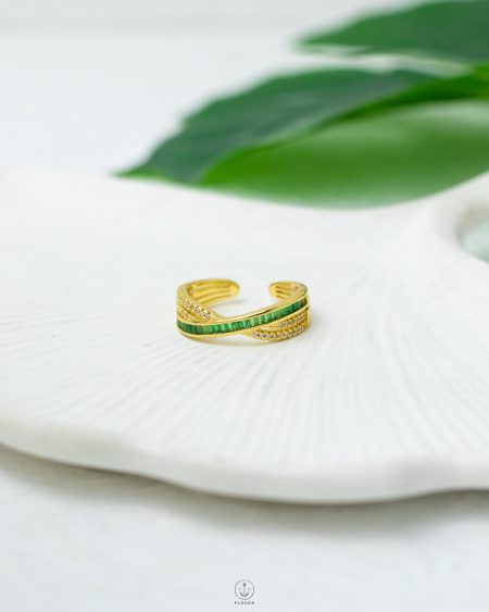 green gold plated ring