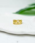 free size flexible gold ring