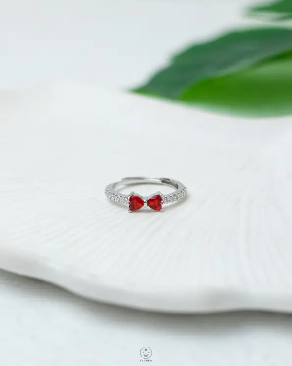 red tie pandora ring