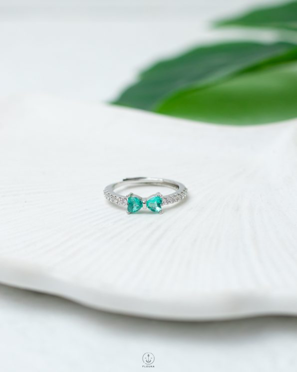 Turquoise tie pandora ring