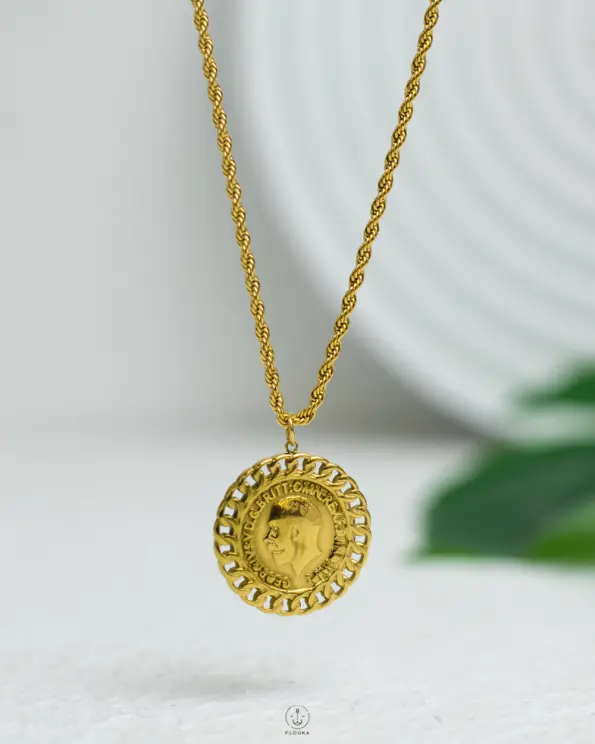 coin gold necklace