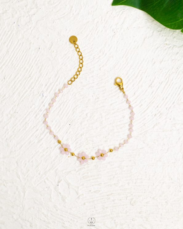 pink hand made bracelet