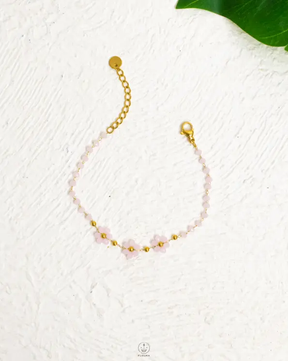 pink hand made bracelet