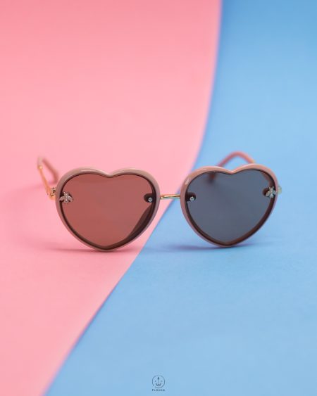 pink heart sun glasses