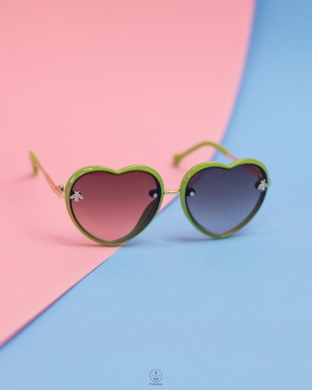 green heart sun glasses