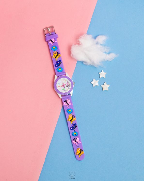 😍purple butterfly watch