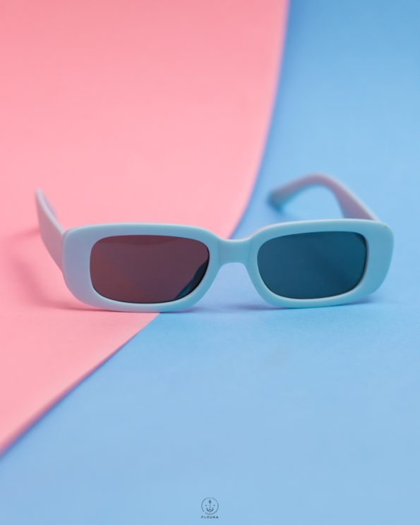 trendy baby blue sun glasses