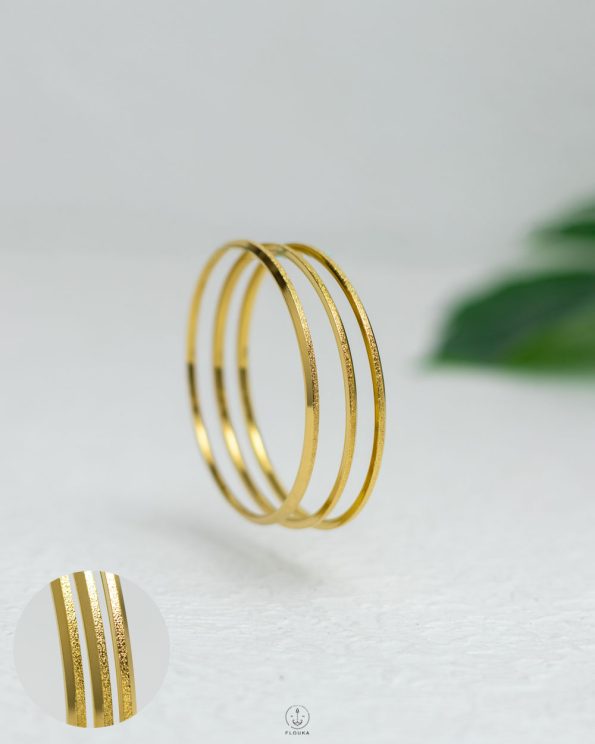 triple simple gold bracelet