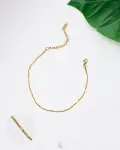 simple gold mouse anklet