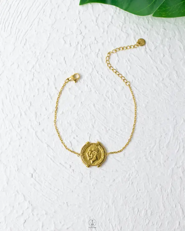 gold 1 coins bracelet