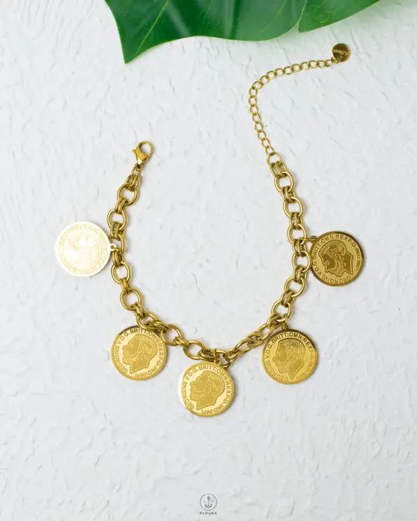 flat cable coine bracelet