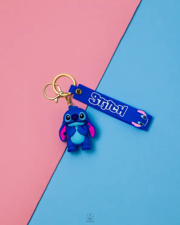 blue stitch keychain