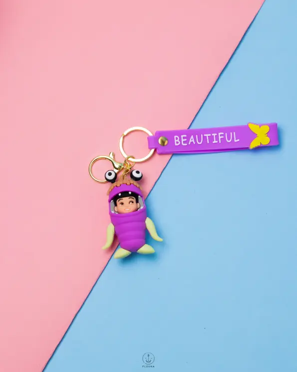 BOO rabber keychain