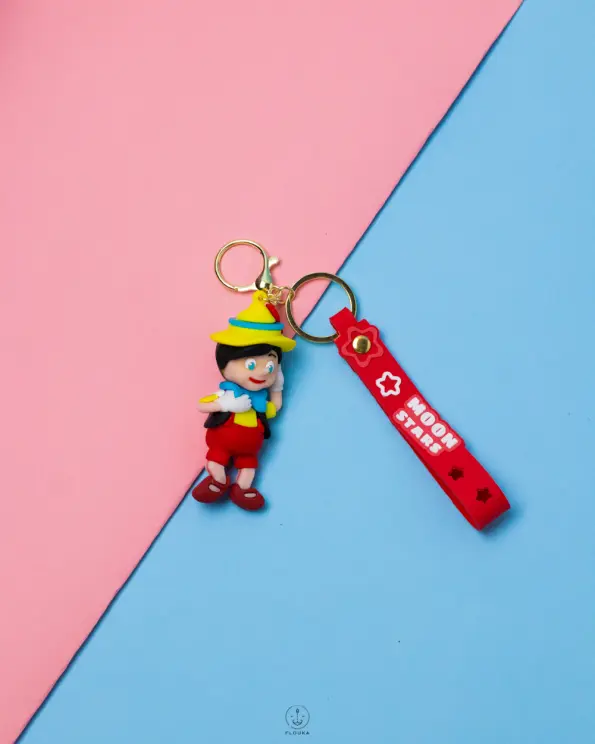 Pinocchio rabber keychain