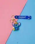GLATIER YELLOW BLUE rabber keychain