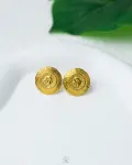 gold circle coin earrings