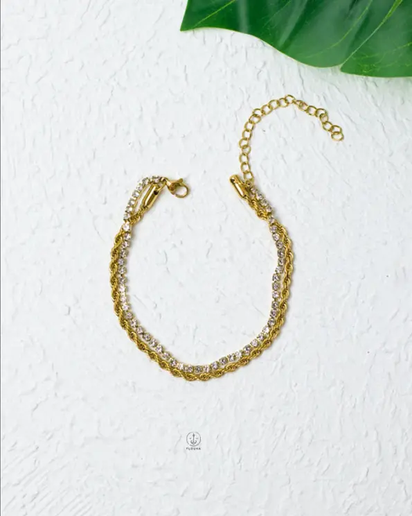 doublw layer tennis bracelet