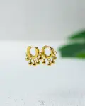 many balls gold earrings