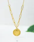 basic gold coin necklace