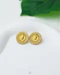 gold straus coin earrings
