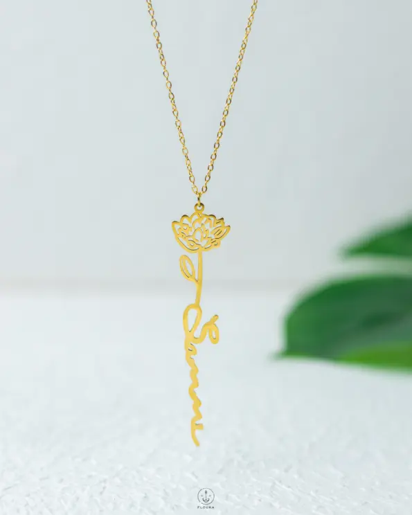 gold flower necklace