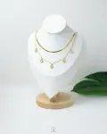double layer white vancleef necklace