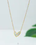 gold crazy heart gold necklace